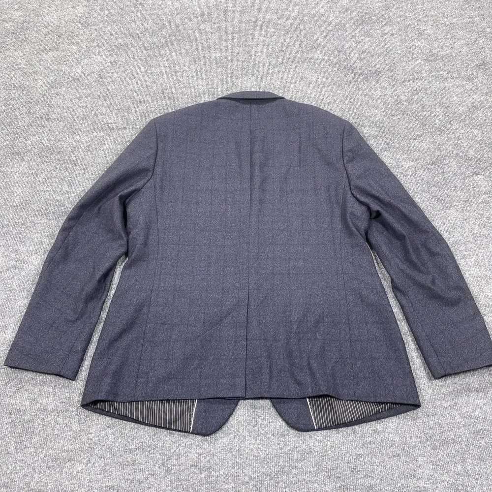 Banana Republic‎ Suit Jacket Mens 46R Blue Tweed Wool Polyester Two Button